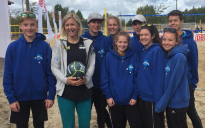 Beach-Volleyballer des Leibniz Gymnasium beim Bundesfinale in Berlin