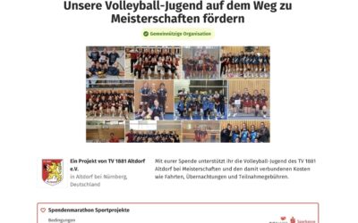 Gemeinsam für unsere Volleyball-Jugend
